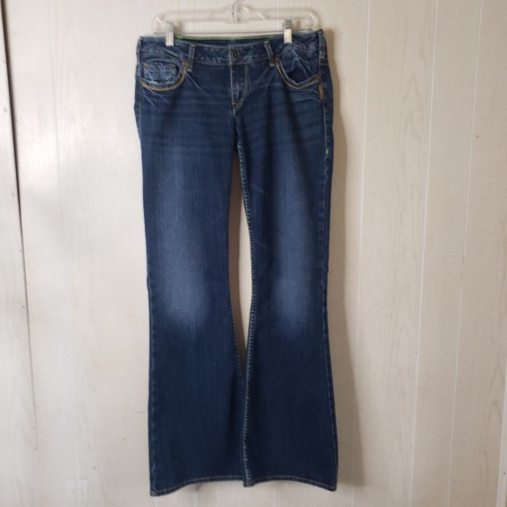 Silver flare Leg jeans belle star bootcut dark wash size 30/33 - Picture 2 of 9